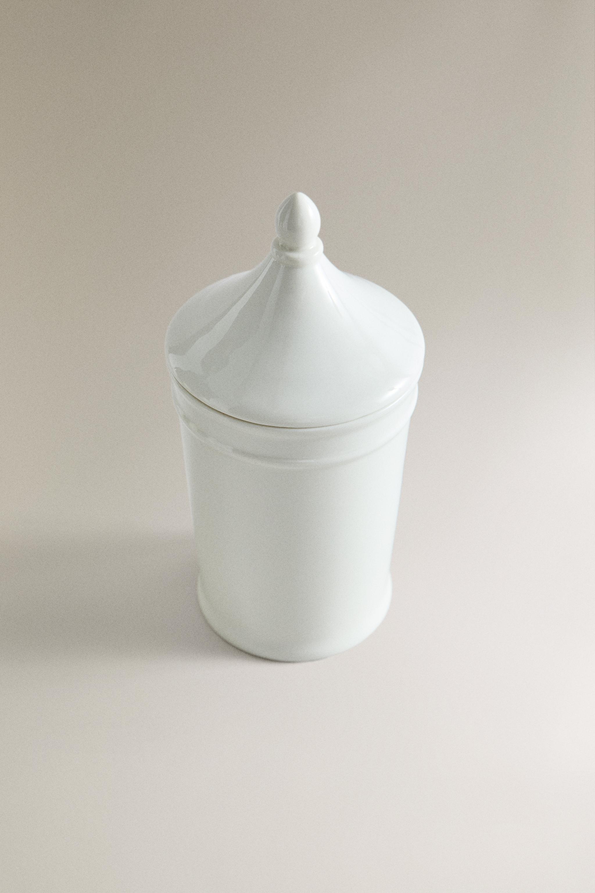 CERAMIC BATHROOM ORGANIZER JAR